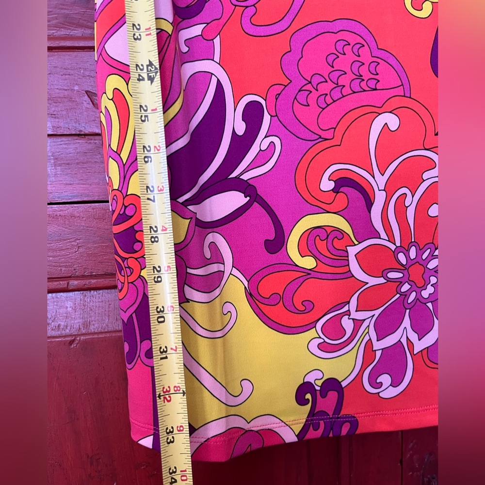 Trina Turk Floral Shift Dress in Pink, Orange & Yellow NWT - Picture 6 of 12